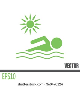 Vector illustration of a swimmer 