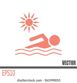 Vector illustration of a swimmer 