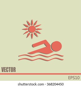 Vector illustration of a swimmer 