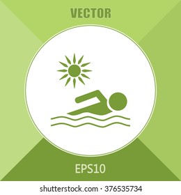 Vector illustration of a swimmer 