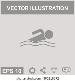 Vector illustration of a swimmer
