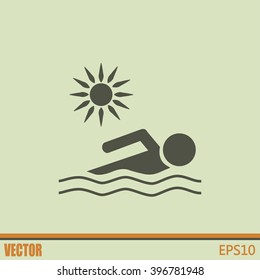 Vector illustration of a swimmer 