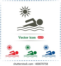 Vector illustration of a swimmer 