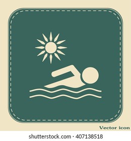 Vector illustration of a swimmer 