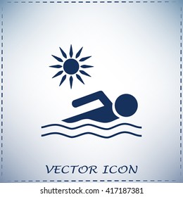Vector illustration of a swimmer 