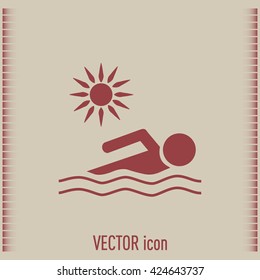 Vector illustration of a swimmer 
