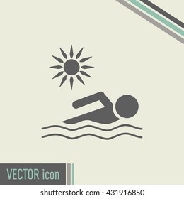 Vector illustration of a swimmer 