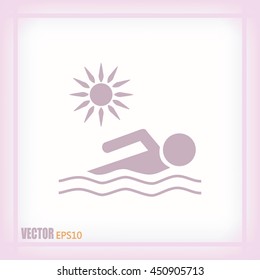Vector illustration of a swimmer 