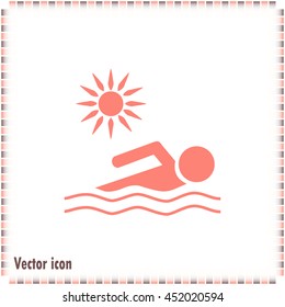 Vector illustration of a swimmer 