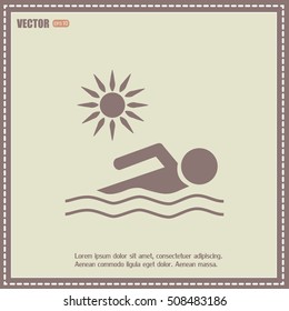 Vector illustration of a swimmer 