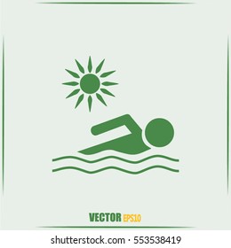 Vector illustration of a swimmer 