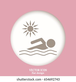 Vector illustration of a swimmer 