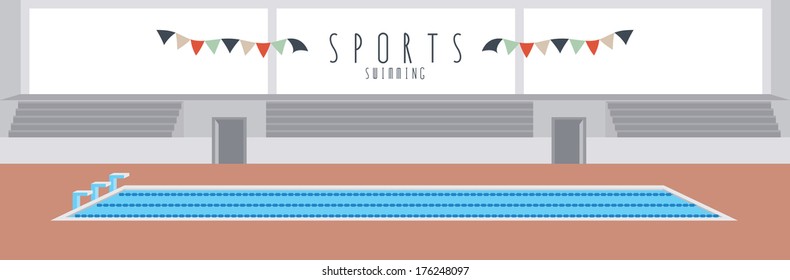vector illustration of a swimming.