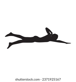 Vektorgrafik von Schwimmen Kunst Silhouette