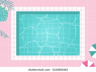 Vector Illustration Of The Swimming Pool.