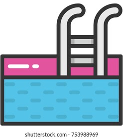 Vector illustration of swimming pool