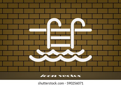vector illustration of swimming pool icon
