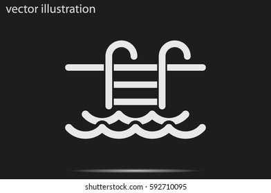 vector illustration of swimming pool icon.