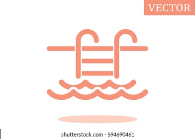 vector illustration of swimming pool icon.