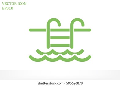 vector illustration of swimming pool icon.