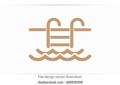 vector illustration of swimming pool icon