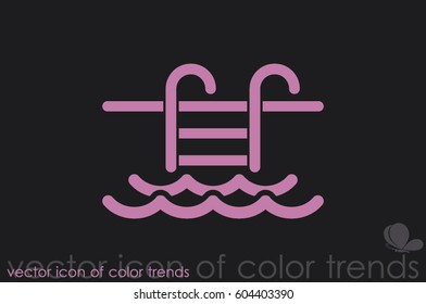 vector illustration of swimming pool icon