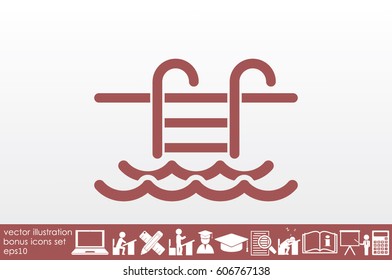 vector illustration of swimming pool icon