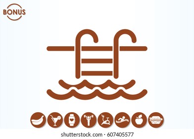 vector illustration of swimming pool icon