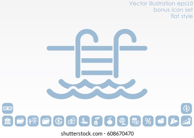 vector illustration of swimming pool icon