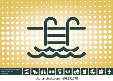 vector illustration of swimming pool icon