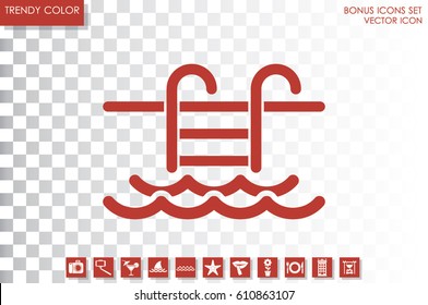 vector illustration of swimming pool icon