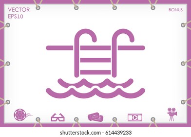 vector illustration of swimming pool icon