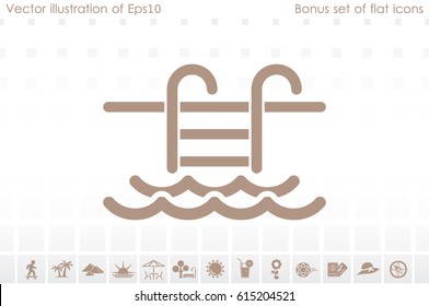 vector illustration of swimming pool icon