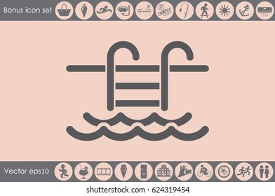 vector illustration of swimming pool icon