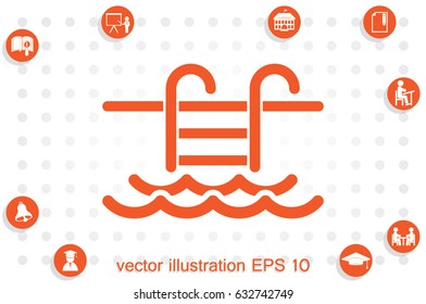 vector illustration of swimming pool icon