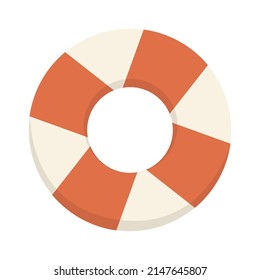 Vector illustration of swimming ring isolated on background.