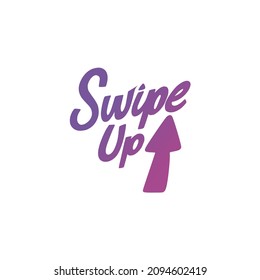 Vector Illustration Of Swipe Up Sticker