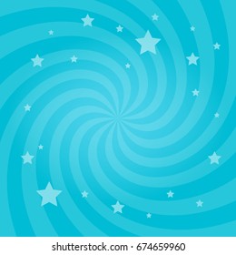 Vector Illustration For Swirl Design. Swirling Radial Pattern Stars Background. Vortex Starburst Spiral Twirl Square. Helix Rotation Rays. Converging Psychedelic Scalable Stripes. Fun Sun Light Beams.