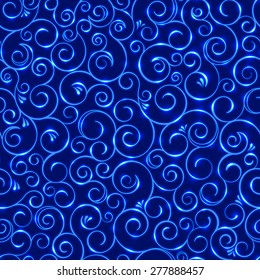 Vector illustration of swirl seamless pattern. Used transparency and blending mode. All details/effects are layered so it is easy to edit.
