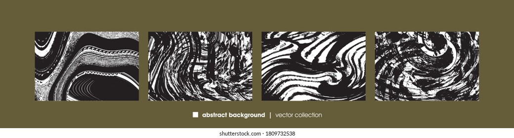 Vector illustration of swirled and curled stripes and brush strokes texture. 