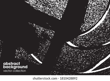 Vector illustration of swirled and curled stripes and brush strokes texture. 