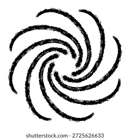 Ilustração vetorial de um vórtice de tinta em espiral