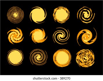 Vector illustration of swirling patterns. Colors can be changed to anything you want