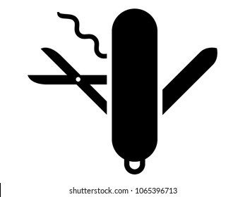 Vector Illustration Of A Swiss Army Knife