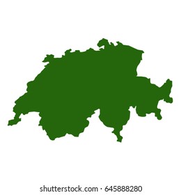 vector illustration of Swiss map