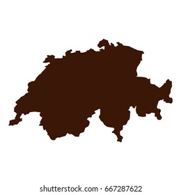 vector illustration of Swiss map