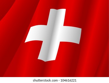 Vector illustration of Switzerland flag