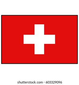 vector illustration of Switzerland flag