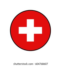 vector illustration of Switzerland flag