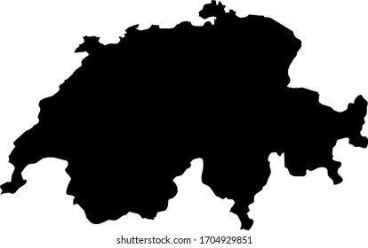 Vektorillustration-Abbildung der Schweizer Karte